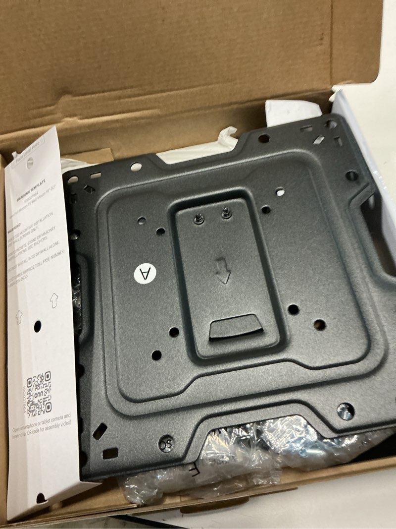 Condition photo showing New/Like New for onn full motion tv wall mount for 19" to 50" tvs, ul listed, swivel ±45°, up to +5/-15°tilting