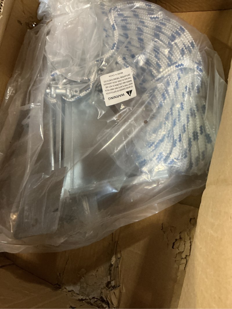 Condition photo showing Good Condition for young marine galvanized fluke style anchor kit includes galvanized fluke anchor, rope, shackles, chain 8lb 10lb 13lb for boat 16-26ft, 10 lb