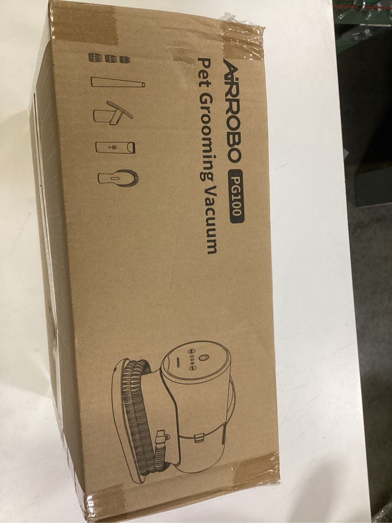 Condition photo showing New/Like New for AIRROBO Dog Grooming Vacuum Kit,12000Pa Strong Pet Vacuum for Shedding,Grooming Hai,Quiet,PG100,2L Large Capacity White