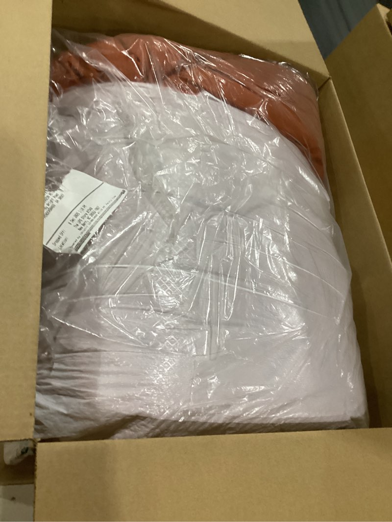 Condition photo showing Good Condition for andency king size comforter set burnt orange, 3 pieces boho terracotta soft lightweight bedding comforter sets, rust tassel all season bed set (104x90in comforter & 2 pillowcases) 01 - burnt orange king (104"x90")
