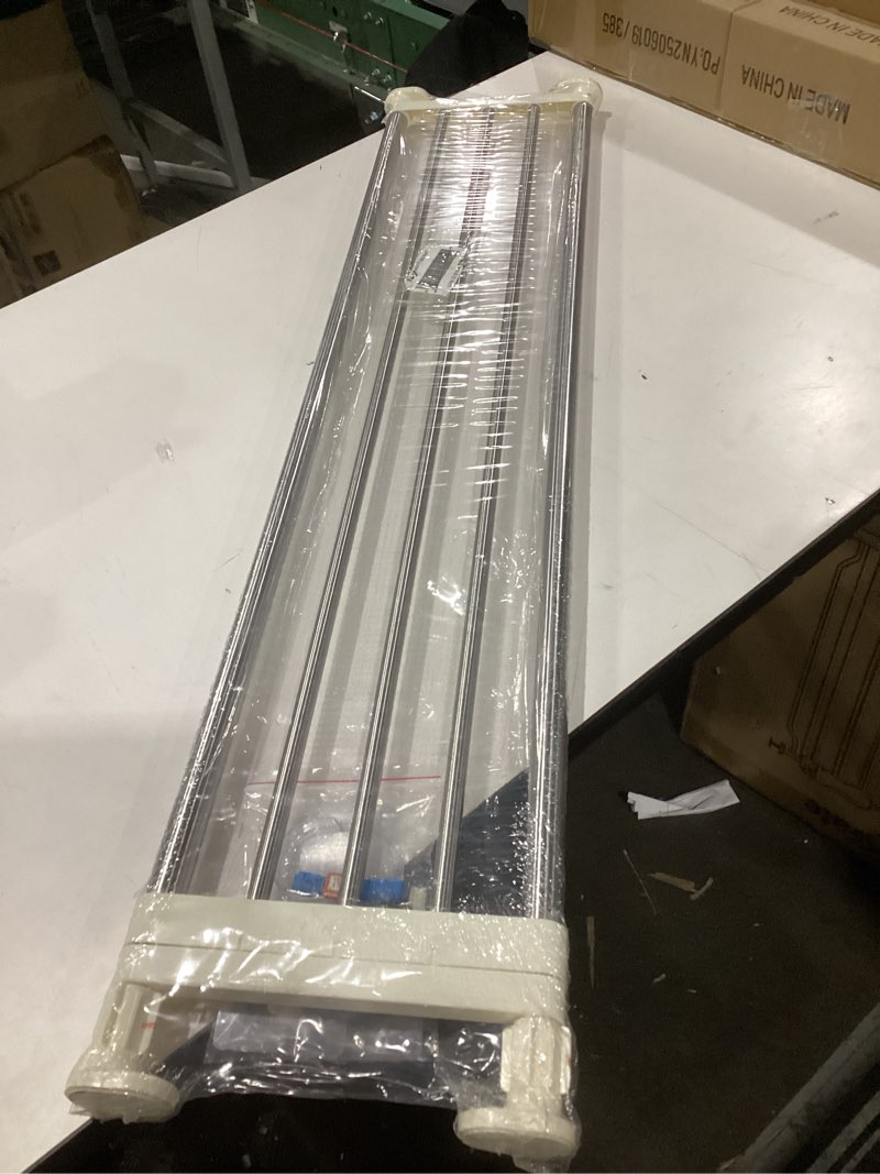 hershii closet tension shelf & rod expandable metal storage rack adjustable organizer diy divider separator for cabinet wardrobe cupboard kitchen bathroom - white