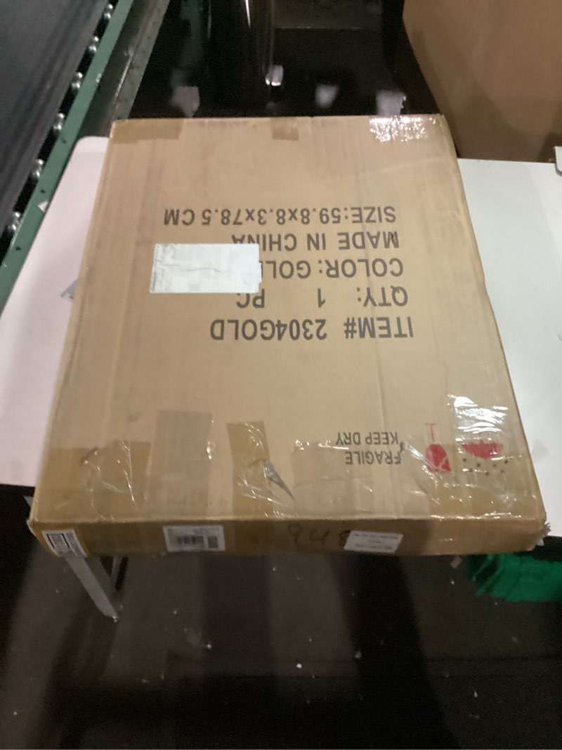 Condition photo showing Good Condition for MSUMPTU Irregular Wall Mirror Gold Wave Shaped Metal Framed Wall Mirror for Bathroom Bedroom Entrywa