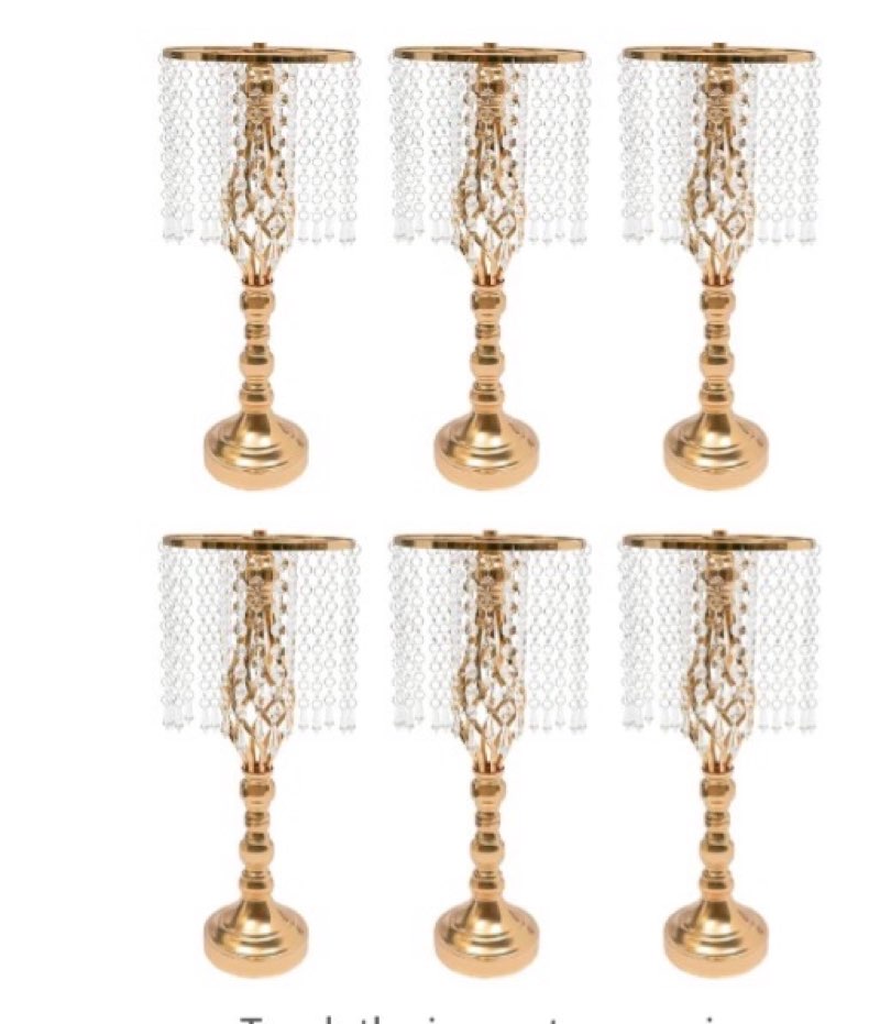 crystal flower stand wedding road lead tall flower holders centerpiece crystal metal flower vase for reception tables wedding supplies (gold 19.3in)