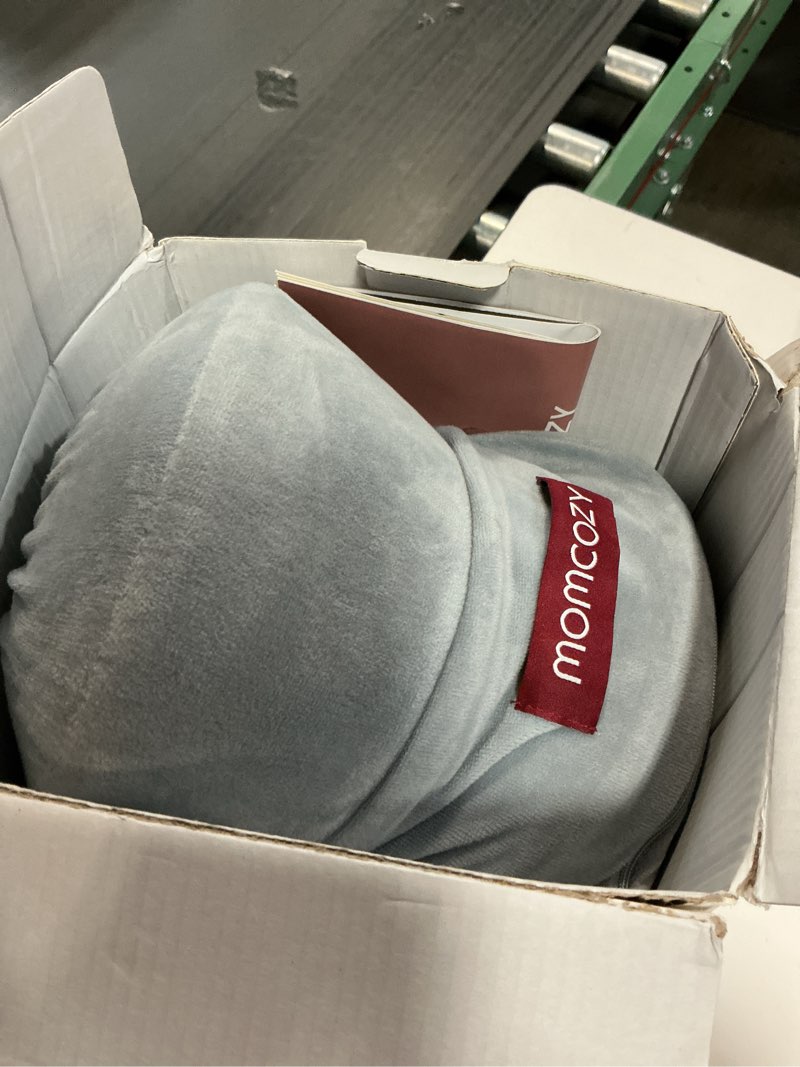 Condition photo showing Good Condition for momcozy innovative safety guard nursing pillow - firm & springy memory foam - stable, ergonomic support & comfort - wider breastfeeding cushion, adjustable, removable cover, baby safety certified grey ( premium memory foam ) cozylite