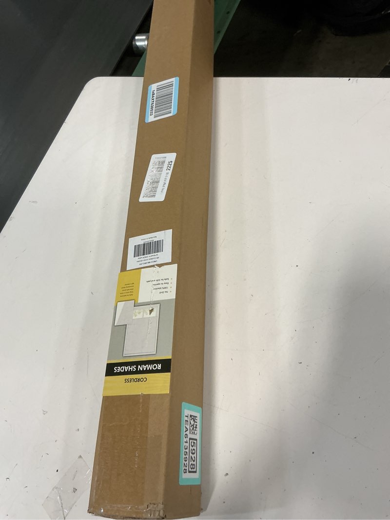 Condition photo showing New/Like New for No Tools No Drill Cordless Roman Shades for Indoor Windows 100% Blackout, 34" W × 48" H White White 34" W × 48" H