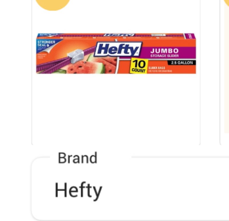 Hefty Slider Jumbo Storage Bags  2.5 Gallon Size  10 Count ( Total pack of 4)