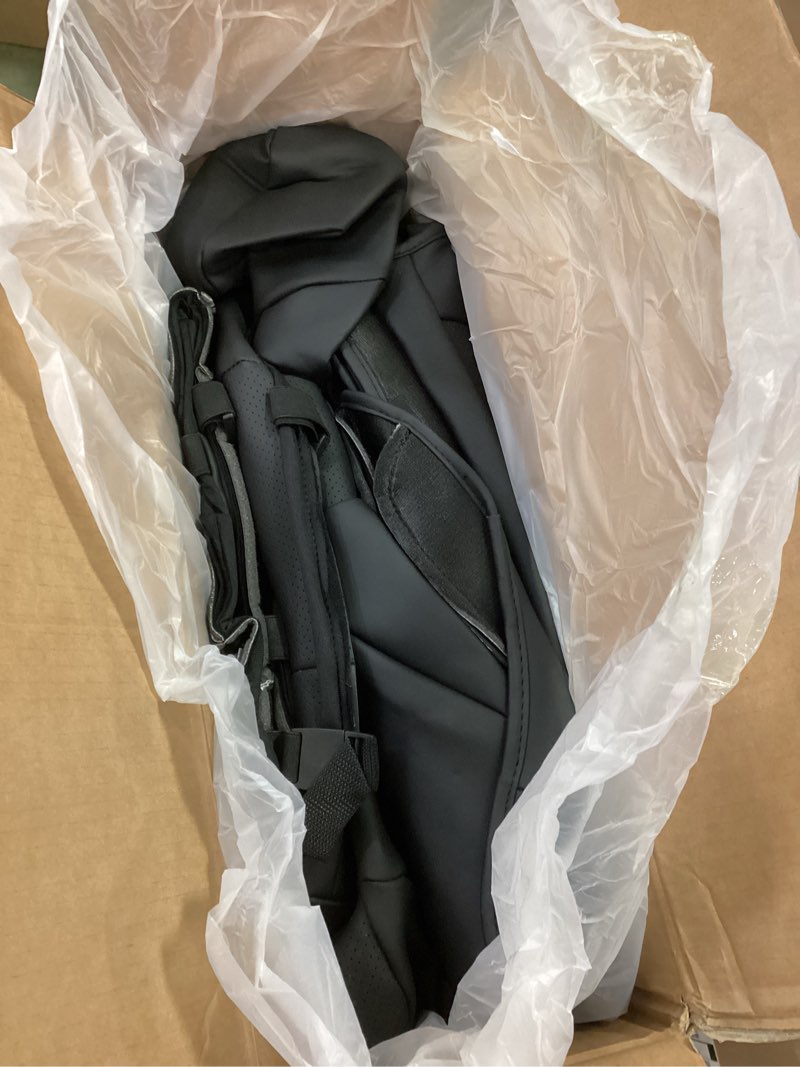 Condition photo showing Good Condition for for Toyota Camry Seat Covers Hybrid LE SE 2018 2019 2020 2021 2022 2023 2024 - Custom Car Seat Covers Full Set, Breathable Leather Seat Cover for Cars, Waterproof Cushion Protectors, Black Black 2018-2024 Camry Hybrid LE SE