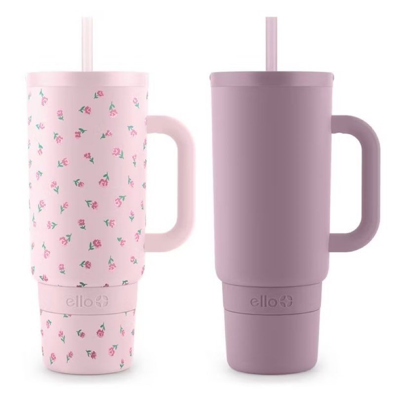ello port 40-oz. stainless steel tumbler with handle, 2-pack