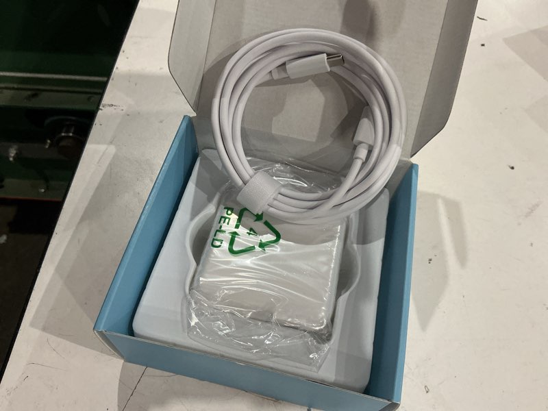 Condition photo showing Good Condition for charger for macbook air macbook pro 13 14 15 16 inch 2025 2024 2023 2022 2021 2020, m1 m2 m3 m4 laptop 70w usb c power adapter, ipad, led, 6.6ft usb-c cable, charging as fast as original quality white