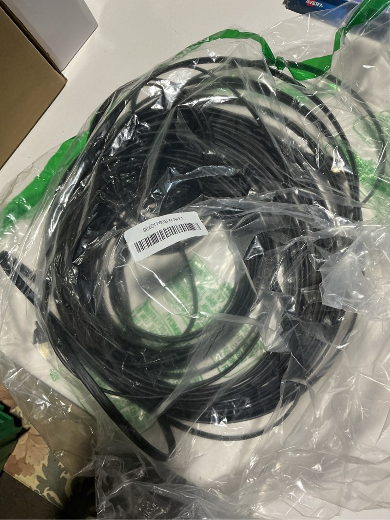 Condition photo showing As Is for Senetem Cat 8 Ethernet Cable 100FT, High Speed 40Gbps 2000Mhz Flat Internet Network Patch Cord, RJ45 Shielded Outdoor&Indoor LAN Cable, Compatible for Gaming, PC, PS5/4/3, Xbox, Modem, Router 100FT Black 1