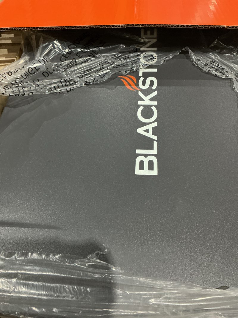 Condition photo showing Good Condition for blackstone adventure ready 20”x14” 2-burner propane camping griddle with latching hood and handle