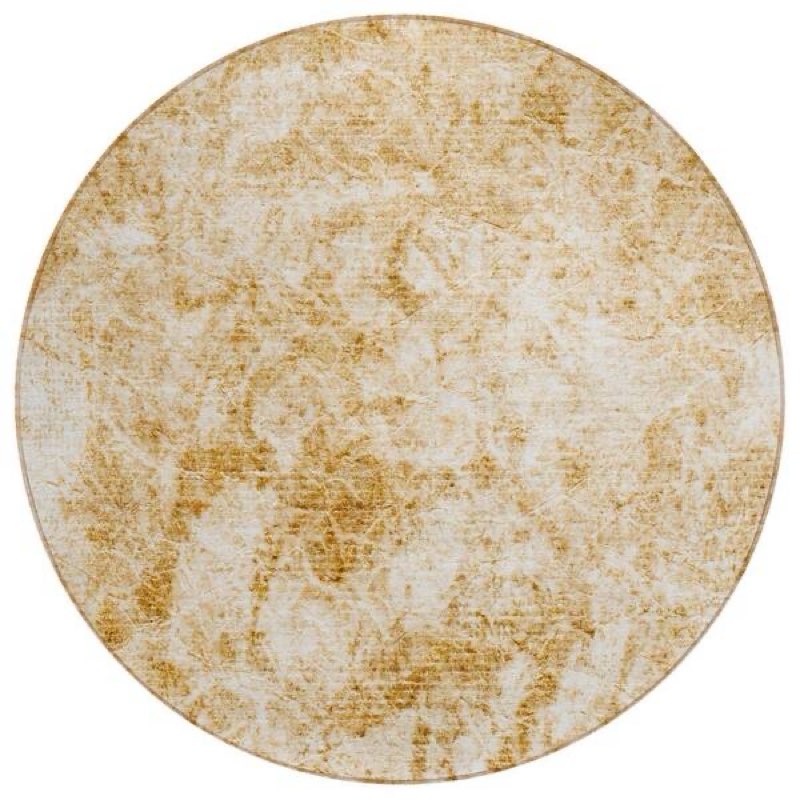 Addison Rugs Chantille ACN553 Beige 8 ft. x 8 ft. Round Machine Washable Indoor/Outdoor Geometric Area Rug