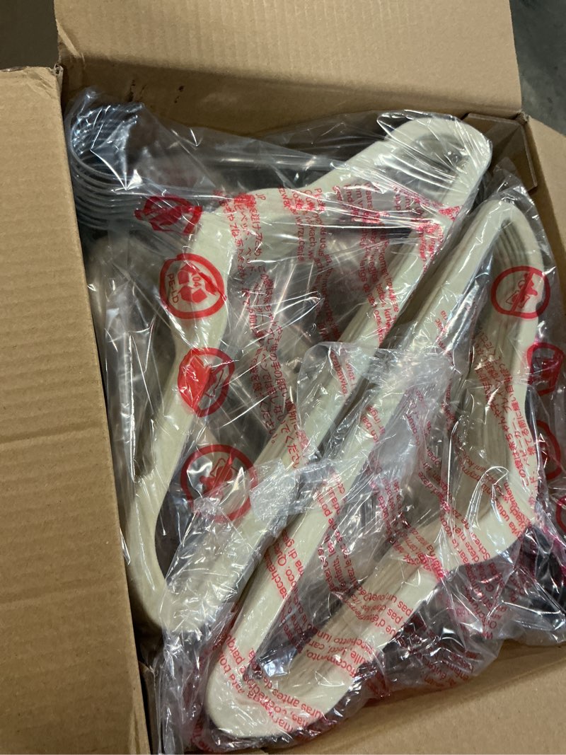 Condition photo showing Good Condition for HOUSE DAY Kids Velvet Hangers 50 Pack, Durable Big Kids Hangers 14 Inch Hangers for Youth, Non Slip Kids Felt Hangers, Cute Childrens Hangers for Closet, Kids Beige Hangers