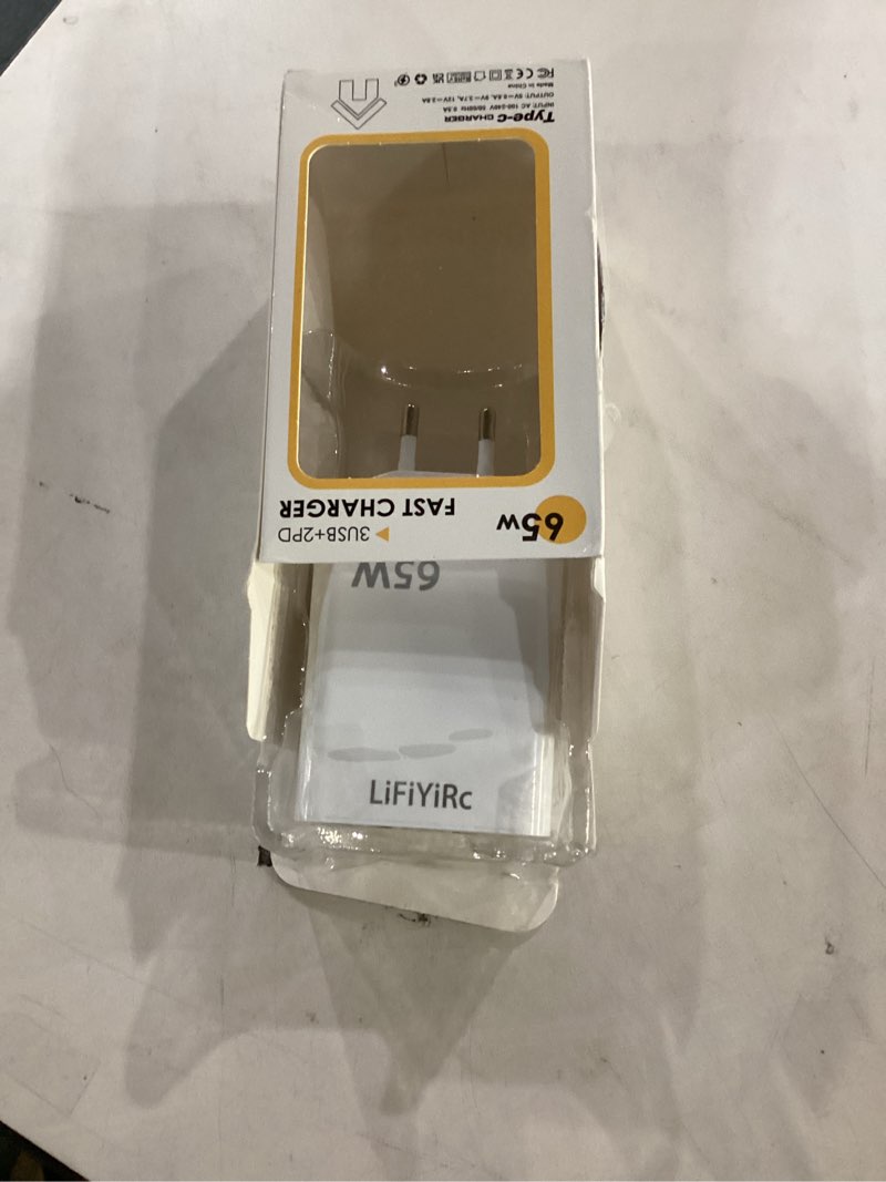 Condition photo showing New/Like New for (not tested)european usb c charger 6.6a, lifiyirc pd 20w & qc 3.0 fast charging multi ports, 2 usb c 3 usb a europe plug adapter compatible for iphone 17 16 15 14 13 12 11 pro max xs xr x plus, samsung white - 5 usb