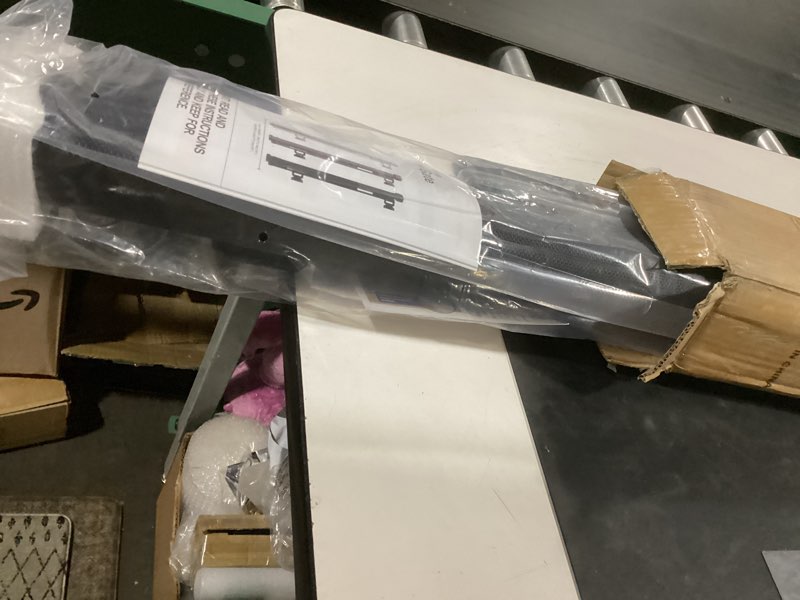 Condition photo showing New/Like New for reinforced 120 inch retractable baby gates extra wide baby gate to prevent crawling through, indoor/outdoor retractable dog gate, 10ft scratch-resistant mesh child gates for doorways extra wide, black black 33" tall x 120" wide? with reinforced bar ?