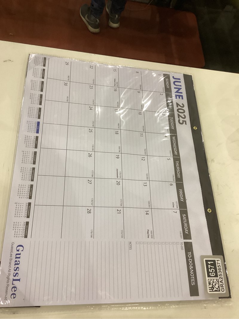 Condition photo showing New/Like New for GuassLee Desk Calendar 2026-2027, 22" x 17" Large Desktop Wall Calendar Planner 2026 Runs from Jan. 2026 to Jun. 2027 with Julian Date To-do & Notes for School Home School Office Organizing 1 pack 22"x17"
