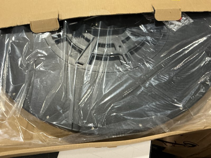 Condition photo showing Good Condition for 20 inch black large led flush mount ceiling light, ultra-thin, 43w, 3200lm, 3000k-6500k dimmable with remote, round ceiling lamp for kitchen bedroom living room black 20inch-1pk-dimmable