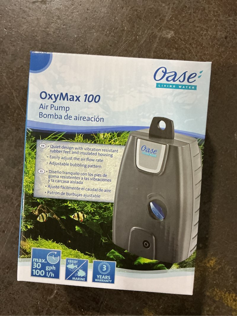 Condition photo showing New/Like New for OASE Indoor Aquatics OxyMax 100, Black (75602)