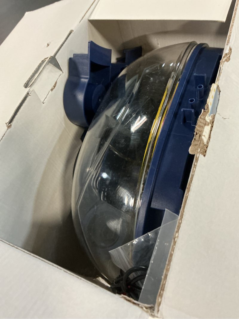 Condition photo showing As Is for 18-33 egg incubator for hatching eggs, automatic egg turning, egg candler, temperature/humidity control, incubator for hatching chicken, quail, duck eggs, 360° clear view for home, classroom, farm deep blue+yellow
