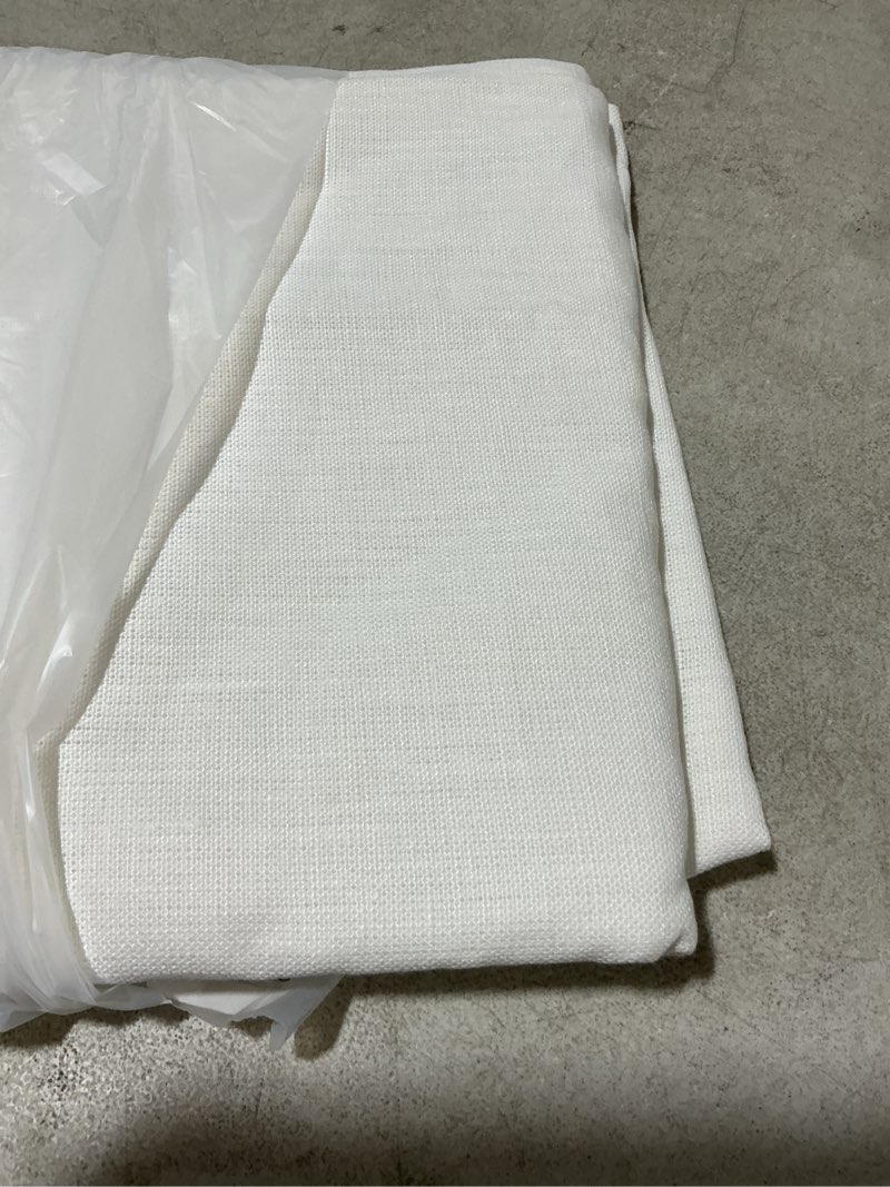 Condition photo showing Good Condition for heavyweight european linen curtain, 48x84, white