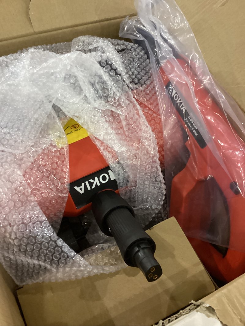 Condition photo showing As Is for Cordless Snow Shovel,12.5" Electric Snow Blower with 2x4.0Ah Batteries,20V Snow Remover with Directional Chute,6" Snow Intake and 27Ft Throw, for Driveway,Deck,Yard Steps Red