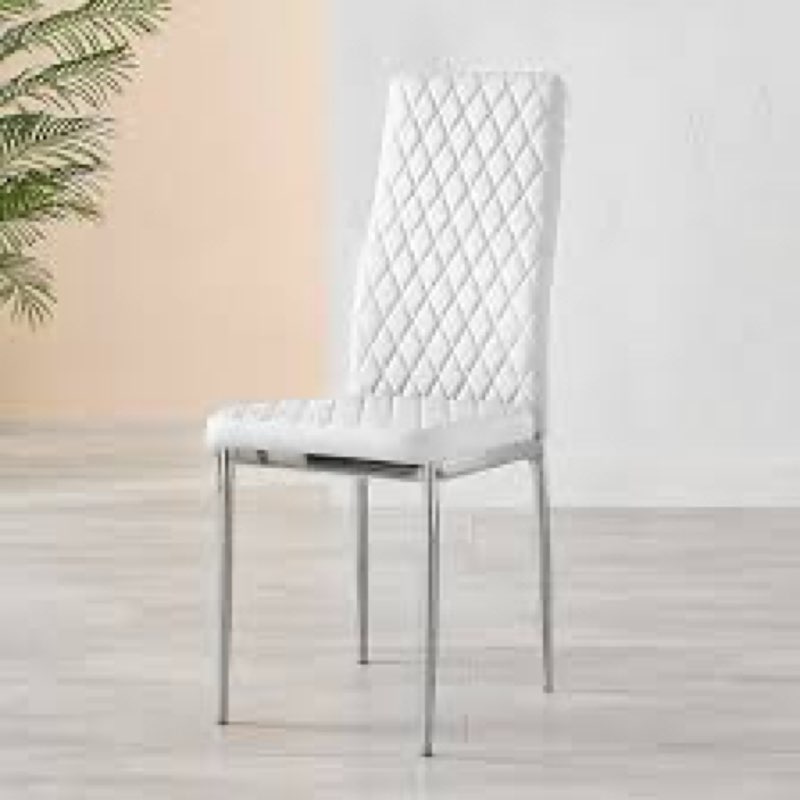 Milan 6 chairs white 