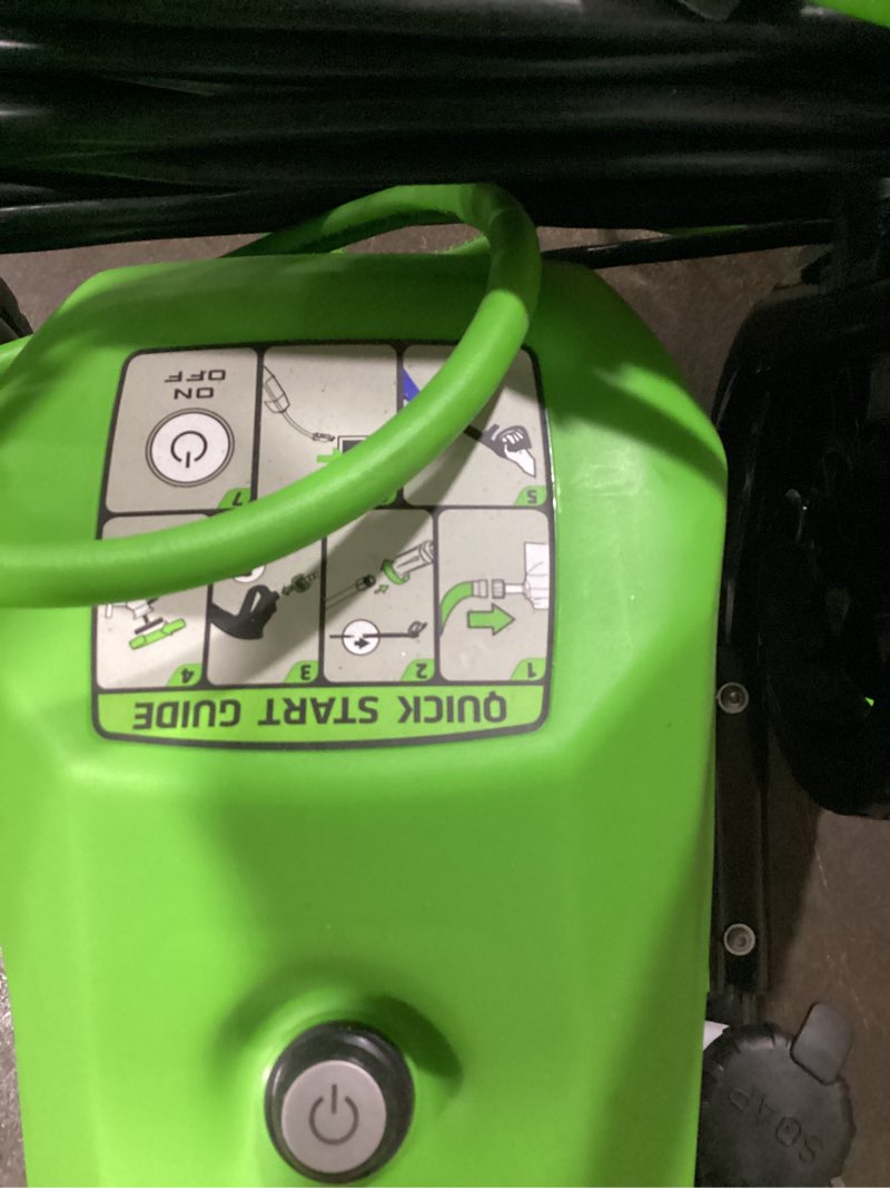 Condition photo showing Good Condition for greenworks 2500-psi 2-gpm cold water electric pressure washer
