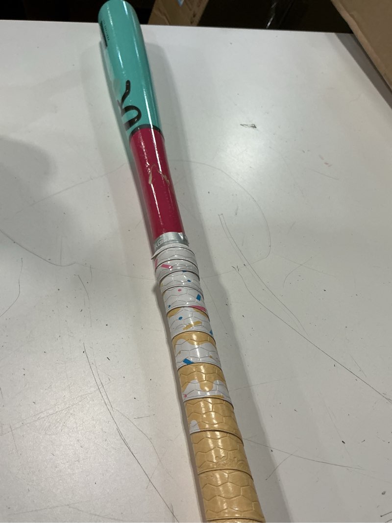 Condition photo showing Good Condition for rawlings rawlings | youth wood baseball bat | ash | multiple sizes & colors bright teal / pink | 162y | player preferred series 29"
