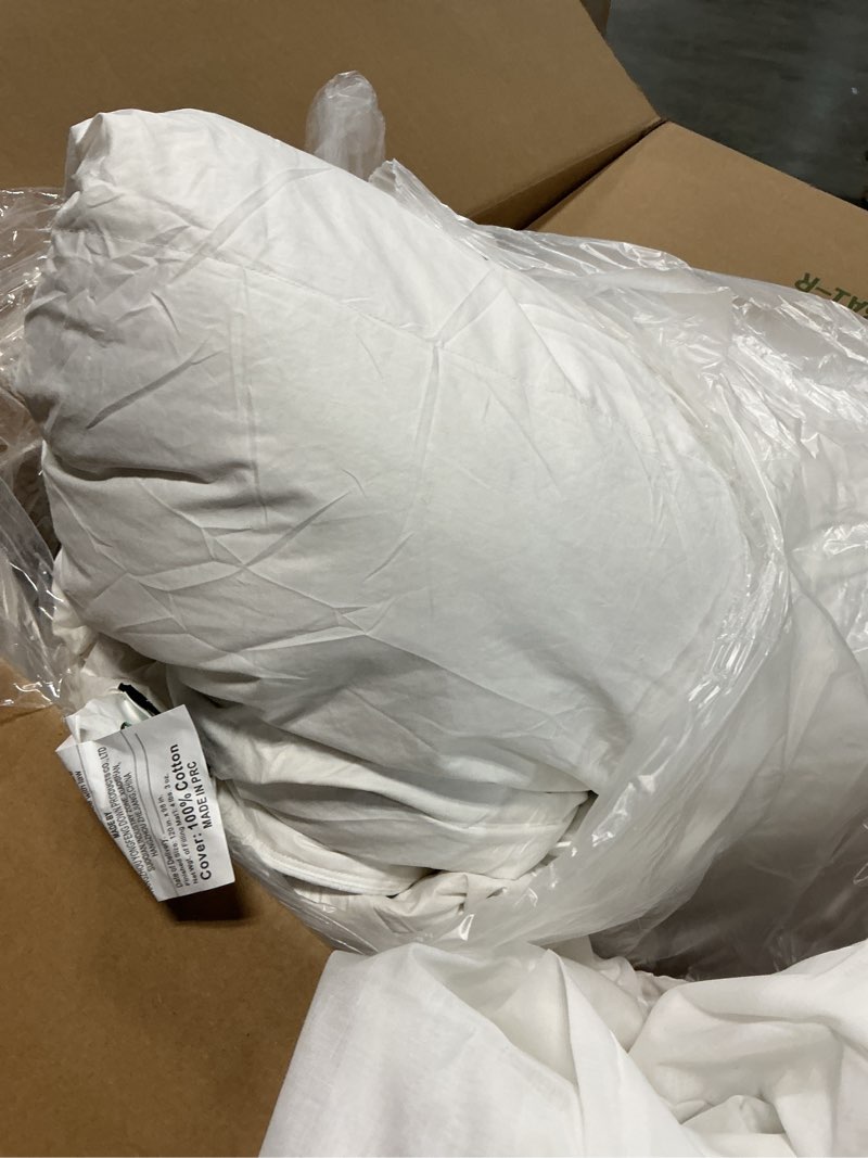 Condition photo showing As Is for Bedsure White Duvet Cover Full Size - 3 Pieces Prewashed Extra Soft Cotton-Like Bedding Set, Includes 1 Duvet Cover 80x90 Inches with Zipper Closure & 2 Pillow Shams, Comforter Not Included 00 - White (No Comforter) Full (80" x 90")