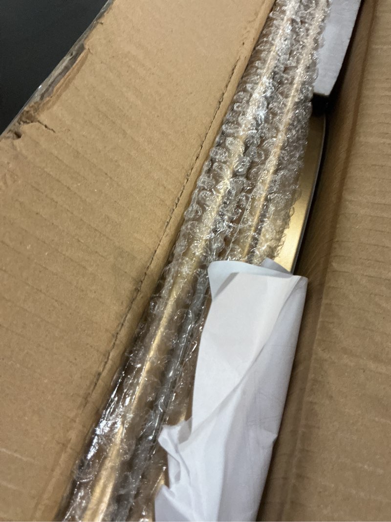 Condition photo showing New/Like New for D&H FURNIMMT 20" Living Room Side Table for Small Spaces, 2 Tier Wood Top Round End Tables with Storage Shelf, Accent Sofa Table for Bedroom, Office, Sunroom, Balcony, White Faux Marble/Gold White Faux Marble/Gold 1