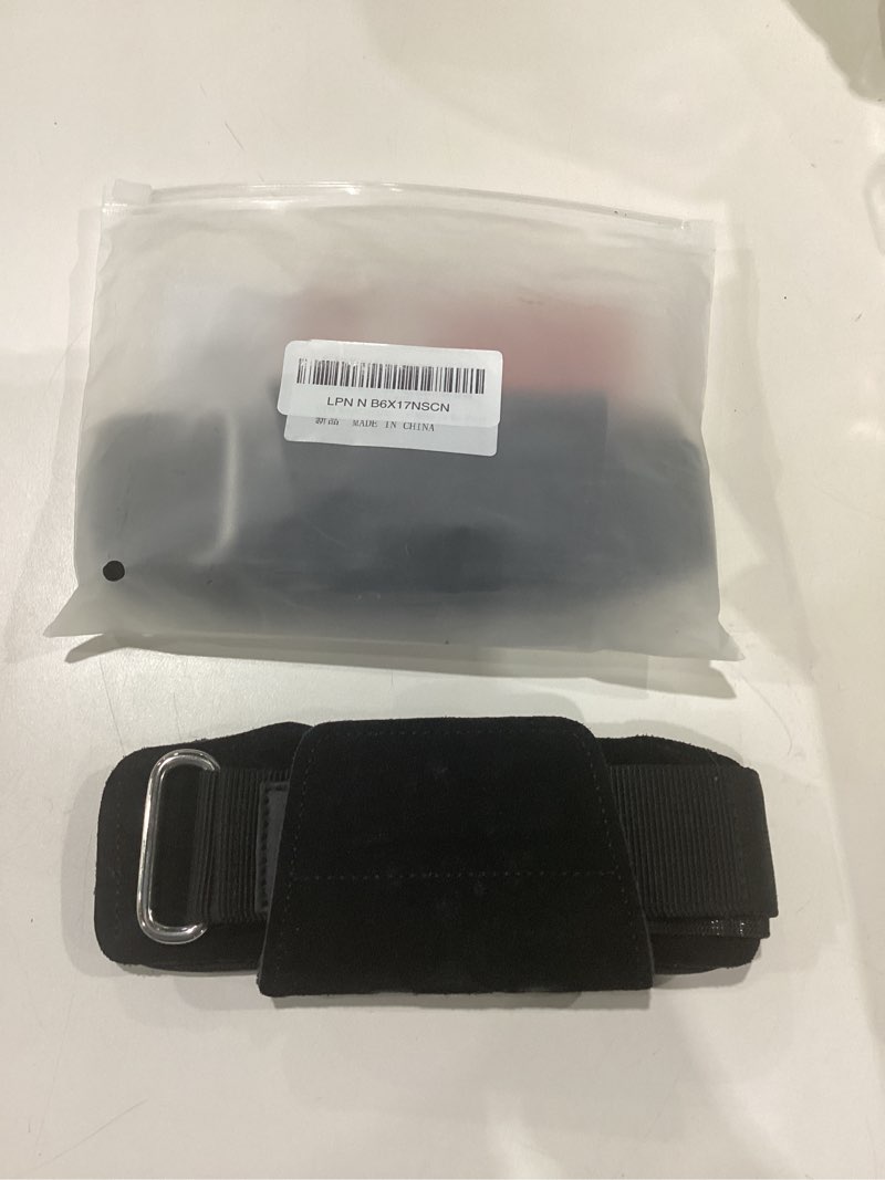 Condition photo showing New/Like New for COFOF Weight Lifting Wrist Strap, Double Layer Leather Wrist Strap for Deadlift and Powerlifting, Adjustable Neoprene Padded Gym Workout Lifting Hooks (Pair) Midnight Black