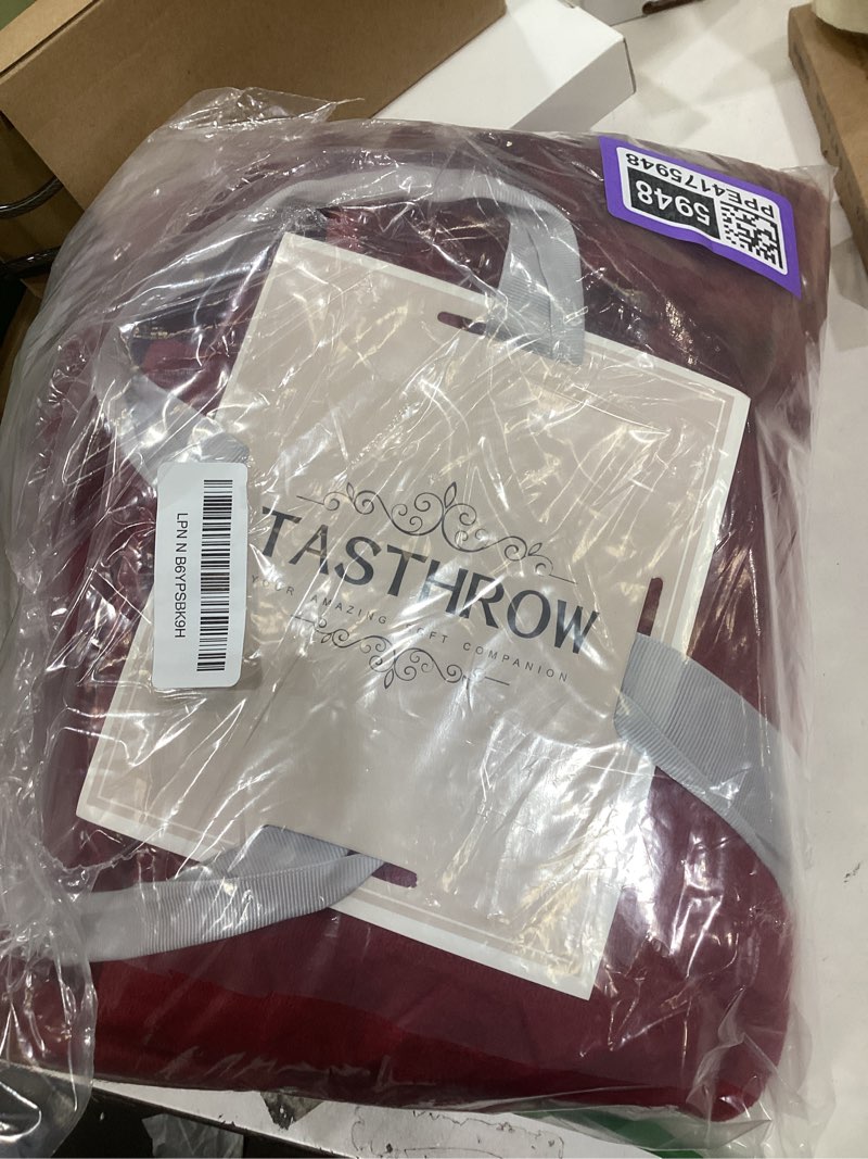 Condition photo showing New/Like New for tasthrow large flannel fleece throw blanket, 50×70 inch - cozy lightweight thick blanket - all seasons suitable for women, men and kids (pink) 50"x70" pink