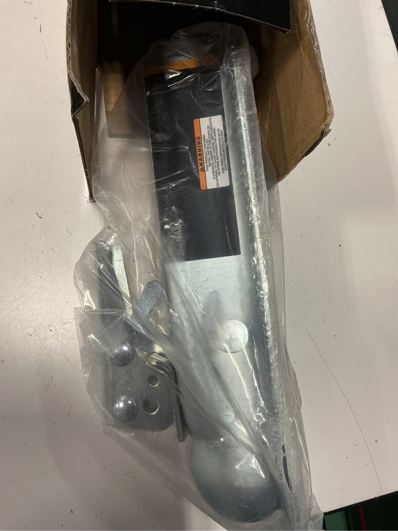Condition photo showing As Is for gushill usa gh 25153 straight tongue trailer coupler for 2-inch channel, 2-in hitch ball, 3,500 lbs, zinc plating