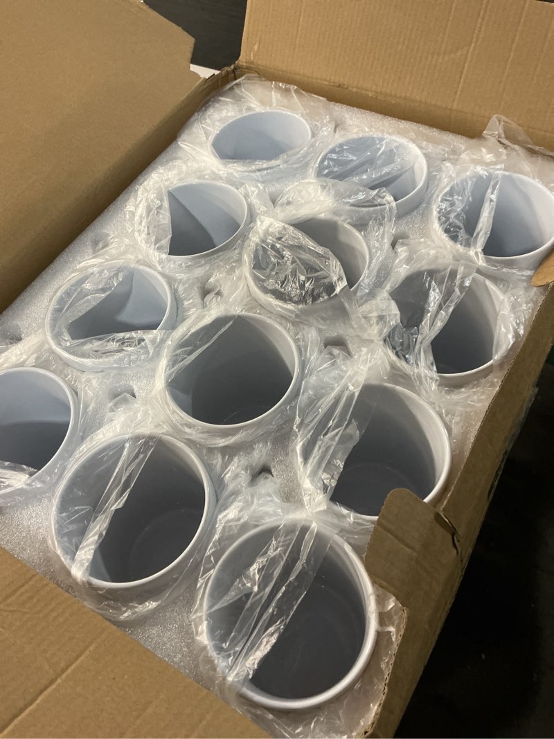 Condition photo showing Good Condition for sublimation coffee mugs, 15 oz white coffee mugs tazas para sublimacion cups with box for coffee, soup, tea, milk, latte, hot cocoa set of 12 15oz white