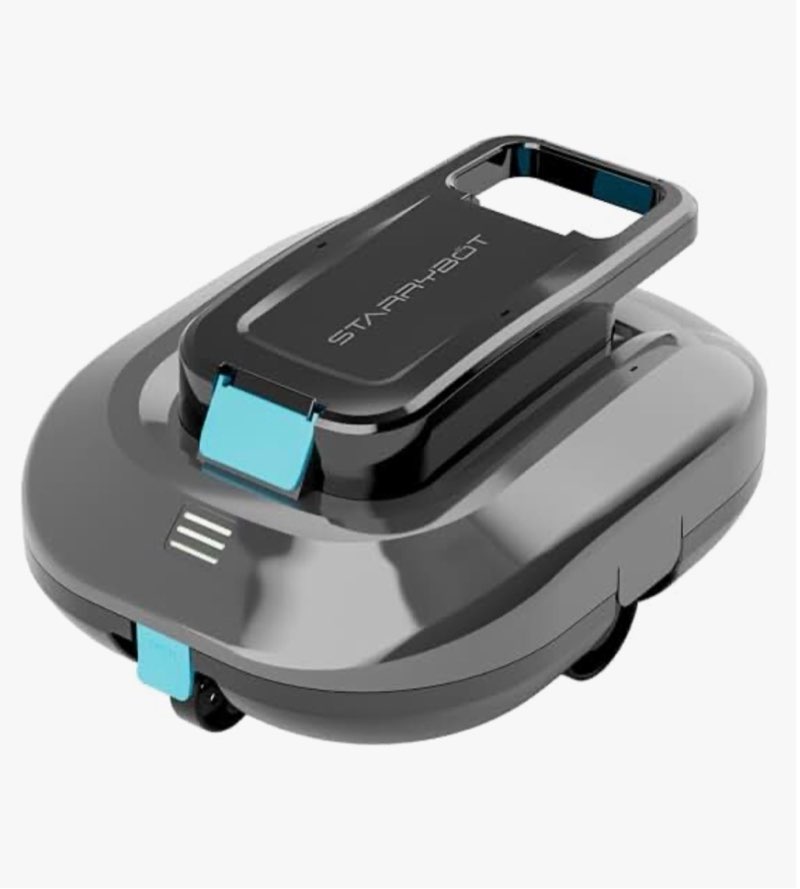 starrybot cordless robotic pool cleaner with dual high-efficiency motors delivers strong suction, smart self-parking