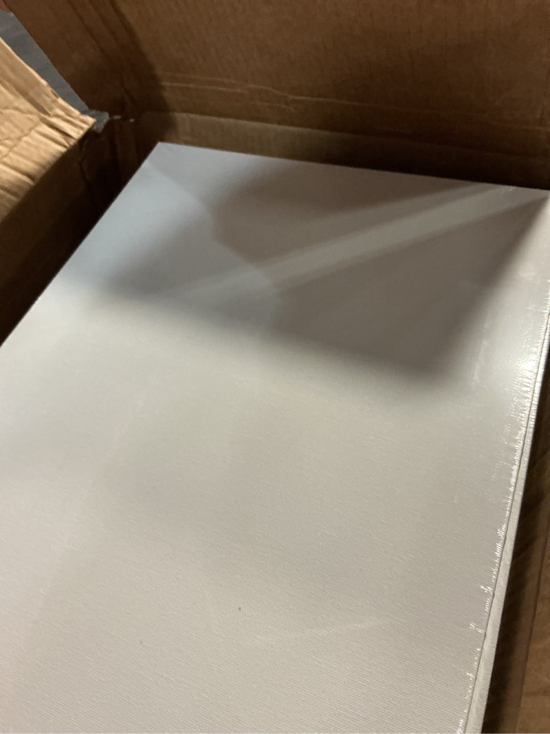 Condition photo showing New/Like New for simetufy 11 x 14 inch24 pack painting canvas boards- gesso primed acid-free 100% cotton flat canvas panels for acrylics oil watercolor tempera paints 11\"x14\"- 24 pack