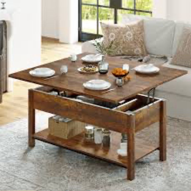 torron 4-in-1 multi-fuction lift top coffee table with storage