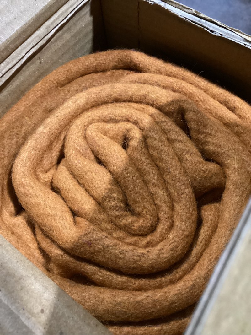 Condition photo showing Good Condition for molithe wool blanket, 66\" x 90\", warm, thick, washable, military wool blanket, great for camping, outdoors, sporting events, survival kits, dark camel dark camel large