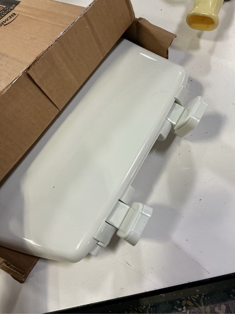 Condition photo showing Good Condition for little2big toilet seat with built-in potty training seat, slow close, durable plastic, made in usa, round, white