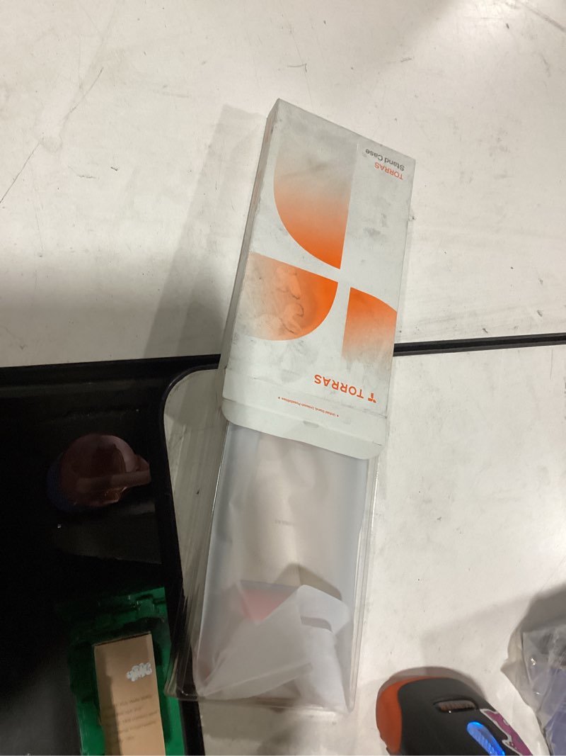 Condition photo showing New/Like New for torras q3 rugged for iphone 17 pro case with 360 rotating magnetic stand, fit for magsafe, 16ft mil-grade drop protection, side anti-slip grip, camera control button, microfiber lining, glacier orange 6.3 inch sunrise white