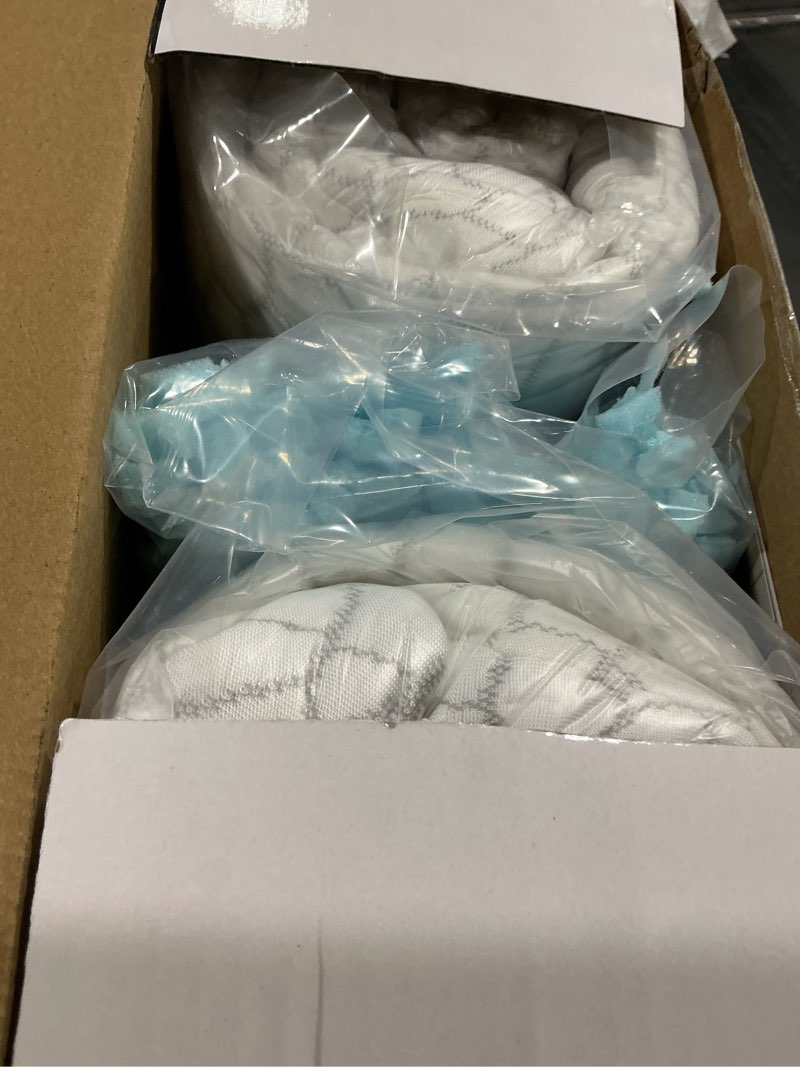 Condition photo showing Good Condition for cooling pillow king size set of 2, adjustable bed pillows for sleeping, luxury shredded memory foam side sleeper pillows, firm cervical neck pillow for side sleepers neck pain-cool cervical pillows king (2 count) crescent white(cooling)