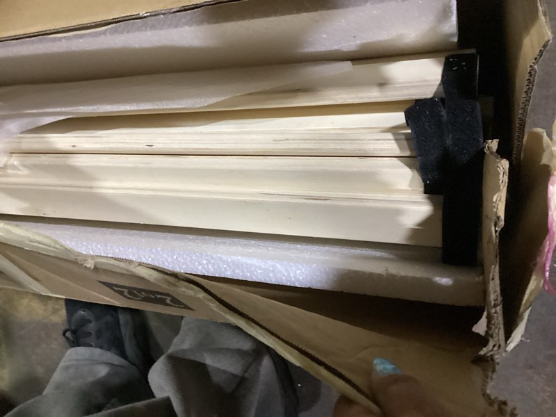 Condition photo showing As Is for possibly incomplete … kislot 3 pieces bedroom set, full size wood platform bed frame and 2 nightstands, storage nightstand with type-c charging port, farmhouse bedroom furniture set light gray full set of 3