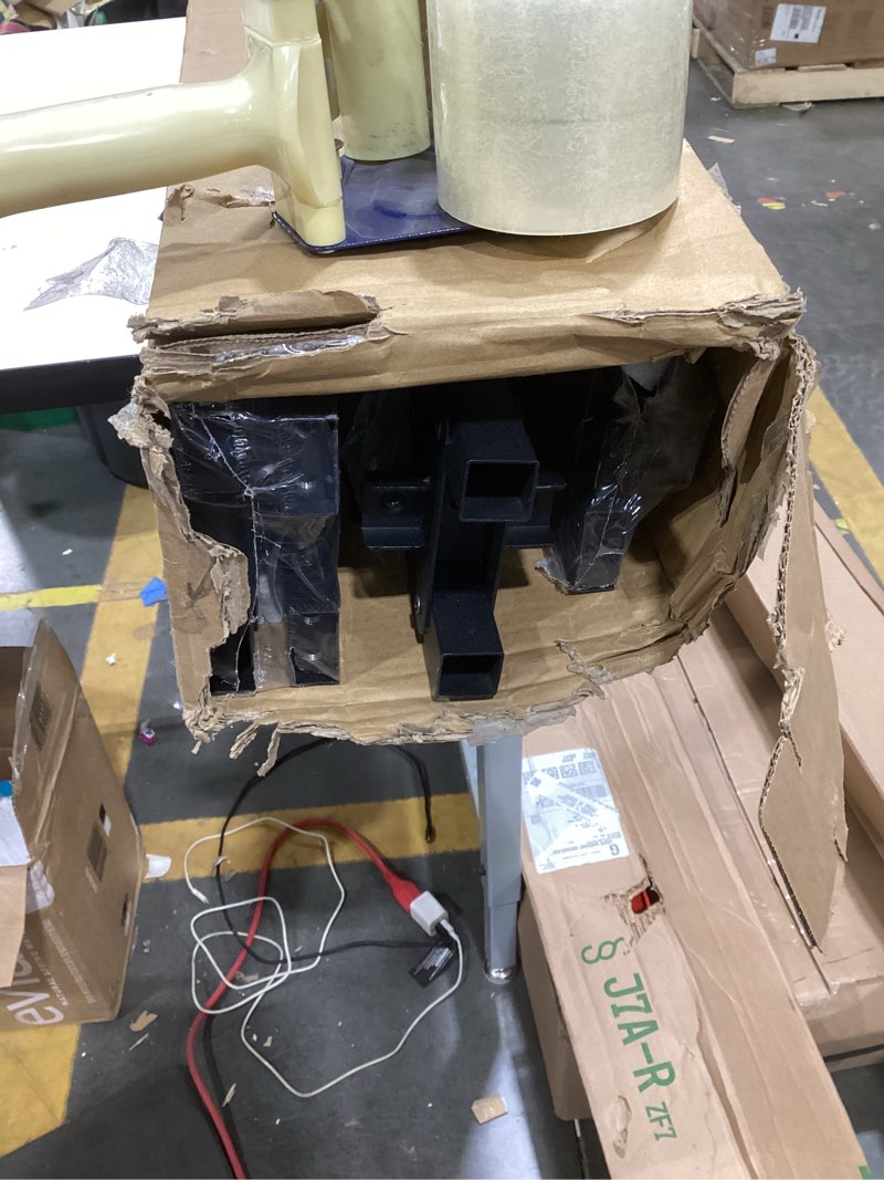 Condition photo showing As Is for EMODA Queen Bed Frame No Box Spring Needed 18 Inch Heavy Duty Metal Tall Platform Bed Frame Queen Size with Large Storage Space, Easy Assembly, Black Queen 18 inch