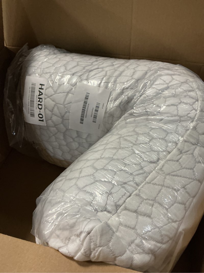 Condition photo showing Good Condition for cooling pillow king size 1 pack, adjustable bed pillows for sleeping, luxury shredded memory foam pillows, soft yet supportive firm pillow for side, back, stomach sleepers, cool pillow for hot sleeper king (1 count) original white (cooling)