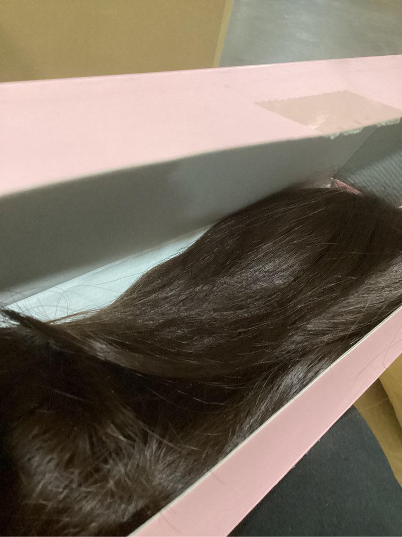Condition photo showing Good Condition for Flufymooz Ponytail Extension for Women, 20 Inch Drawstring Ponytail Hair Extension for Women, Soft Natural Looking Synthetic Pony Tails Hairpiece(Dark Chocolate Brown) 20 Inch Dark Chocolate Brown