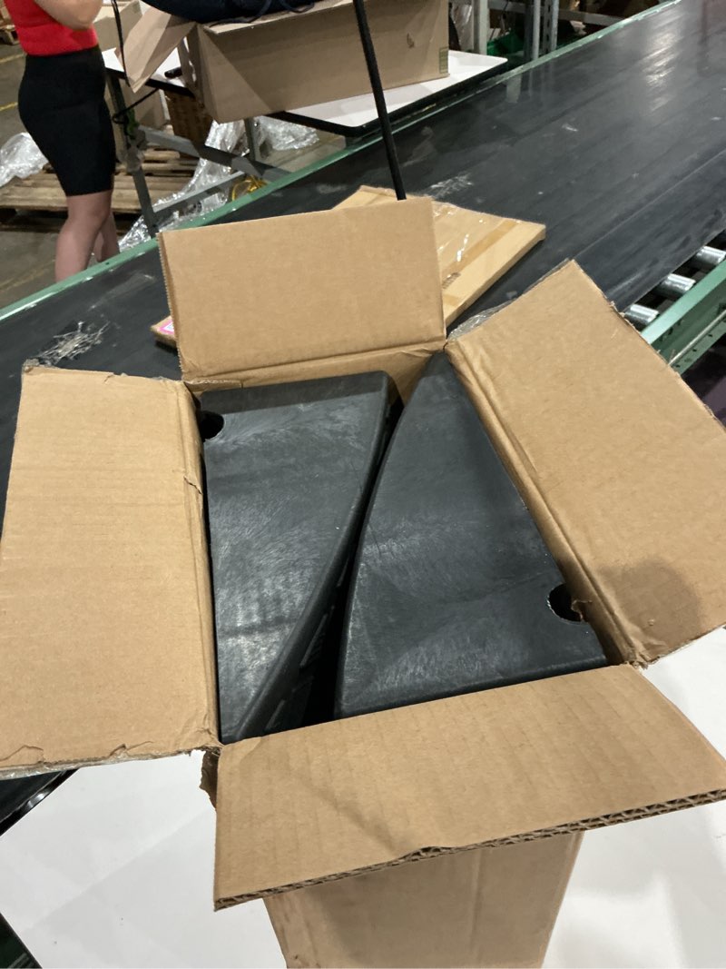 Condition photo showing As Is for 5" rise threshold ramps for doorways, curb ramps for driveway 2 pack, 6614lbs capacity portable rubber wheelchair ramp, driveway ramp for car, cart, hand truck, motorcycle, bikes, dollies 5 inch