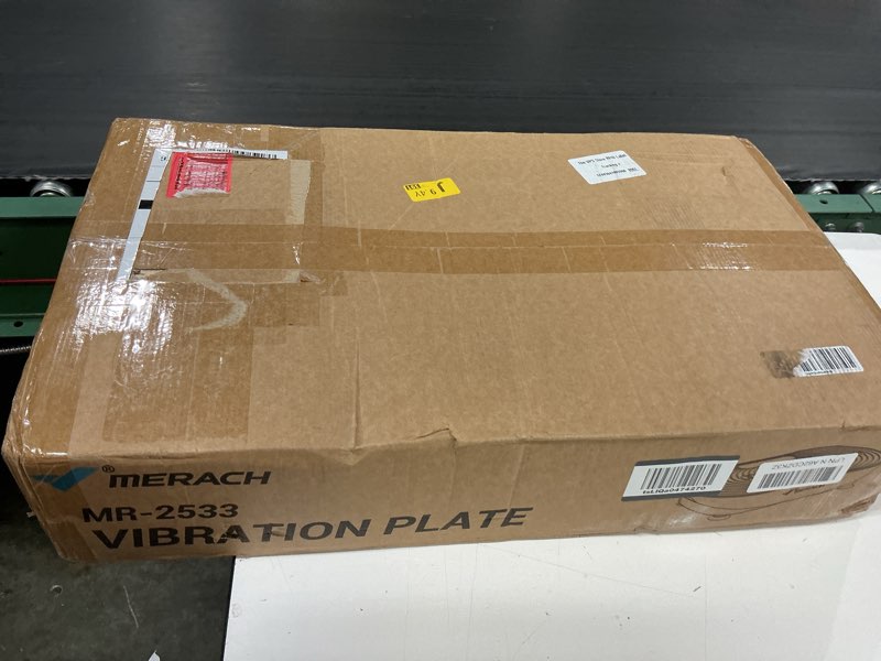 Condition photo showing New/Like New for merach v33 pro vibration plate exercise machine with touchscreen, 99 speeds | resistance bands, bluetooth, 350lbs capacity, vibration platform for lymphatic drainage, home full body fitness equipment red
