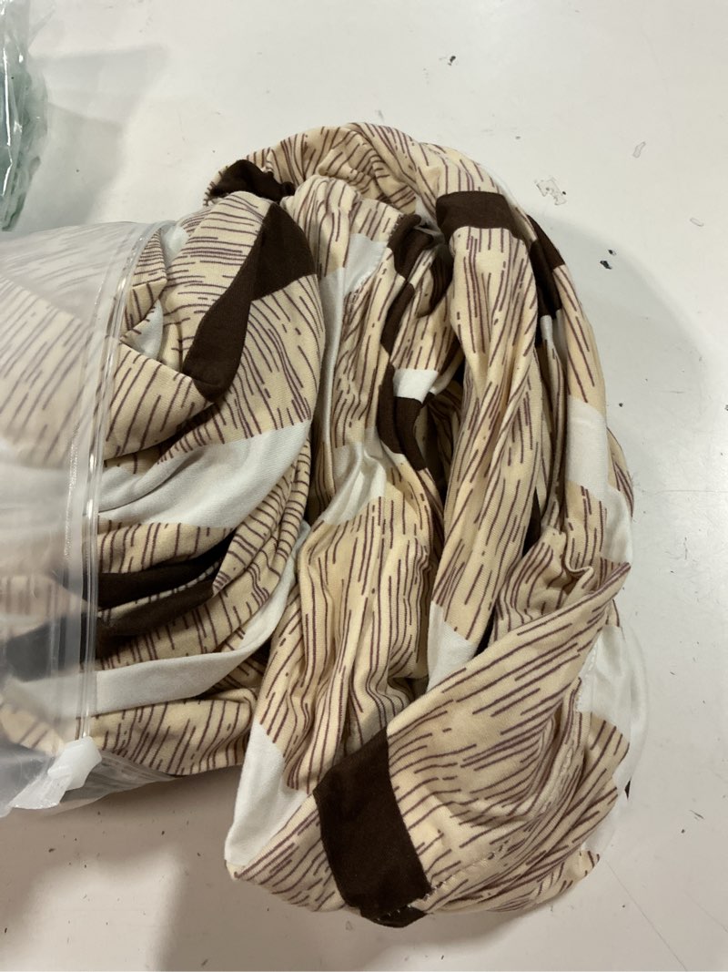 Condition photo showing As Is for HZDHCLH Chair Covers for Dining Room Set of 4,Stretch Spandex Parsons Chair Slipcovers,Washable Anti-dust Chair Seat Covers for Kitchen,Wedding,Party (Beige, 4 Pack) Khaki/Coffee 4 PCS