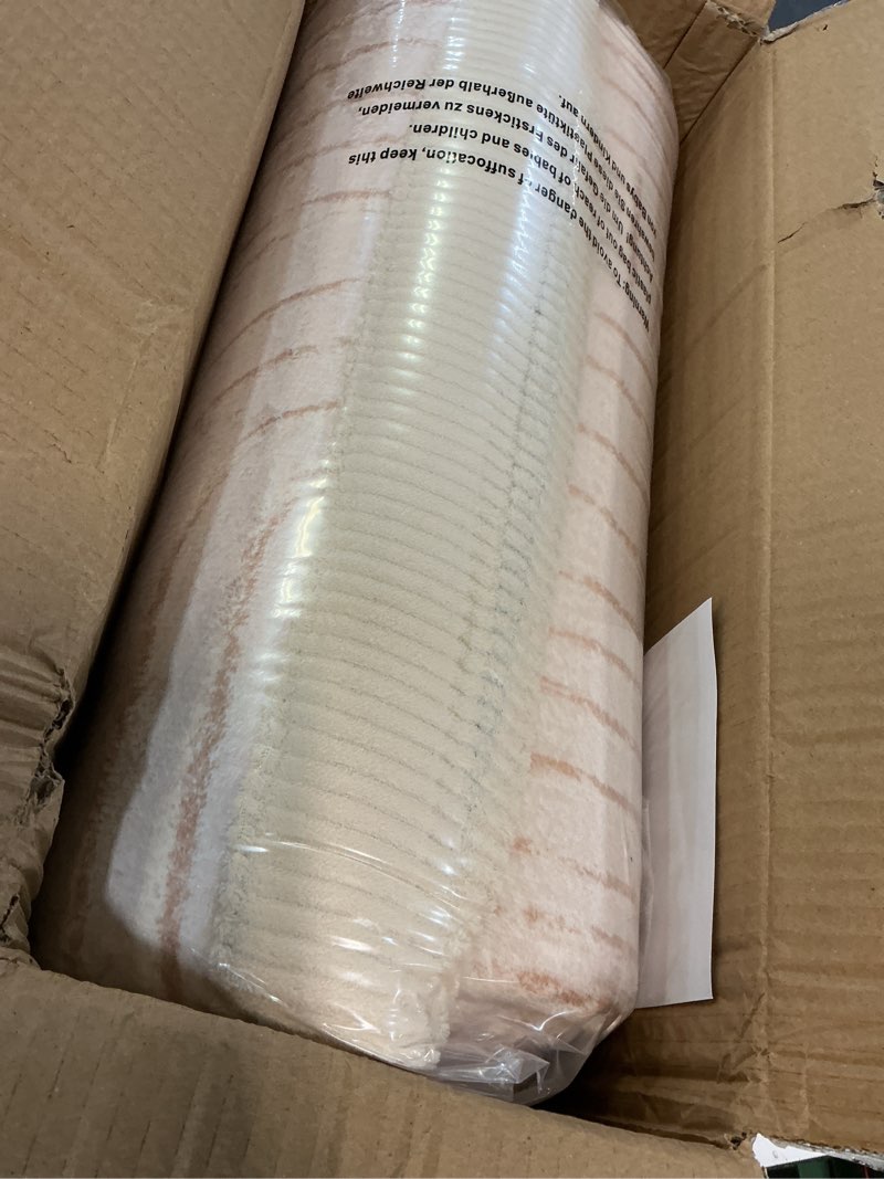Condition photo showing New/Like New for hakuna matte cloudsoft baby play mat for floor ø 47" beige – coral velvet memory foam rug for crawling & cozy play – non-slip, water-resistant, easy-caretummy time mat, playmat for playpen beige ø 47"
