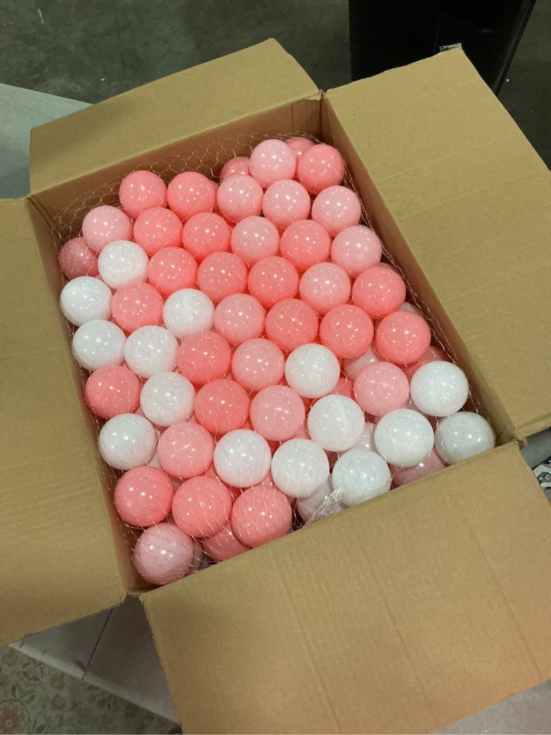 Condition photo showing New/Like New for gogoso ball pit balls for toddlers kids plastic balls for ball-pit playpen pool baby play pastel bpa-free non toxic play pastel crush proof bal 50 100 200 500 1000 count pink 200pcs 2.15? balls